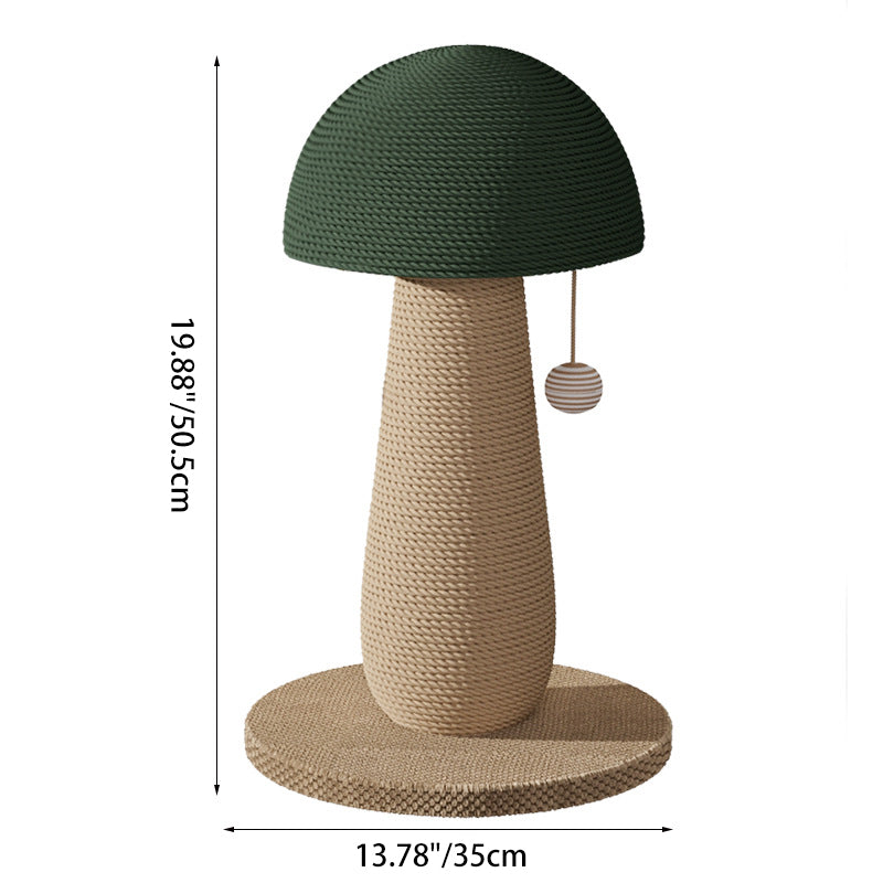 Contemporary Creative Cylindrical Mushroom-Shaped Clown Hat Medium Density Fiberboard Hemp Rope Cat Tower For Bedroom Cuvalon