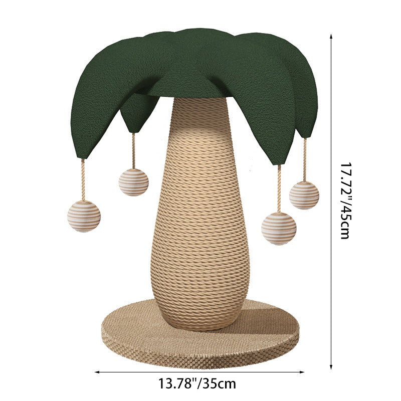 Contemporary Creative Cylindrical Mushroom-Shaped Clown Hat Medium Density Fiberboard Hemp Rope Cat Tower For Bedroom Cuvalon