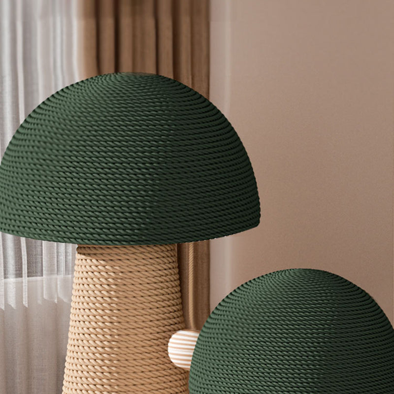 Contemporary Creative Cylindrical Mushroom-Shaped Clown Hat Medium Density Fiberboard Hemp Rope Cat Tower For Bedroom Cuvalon