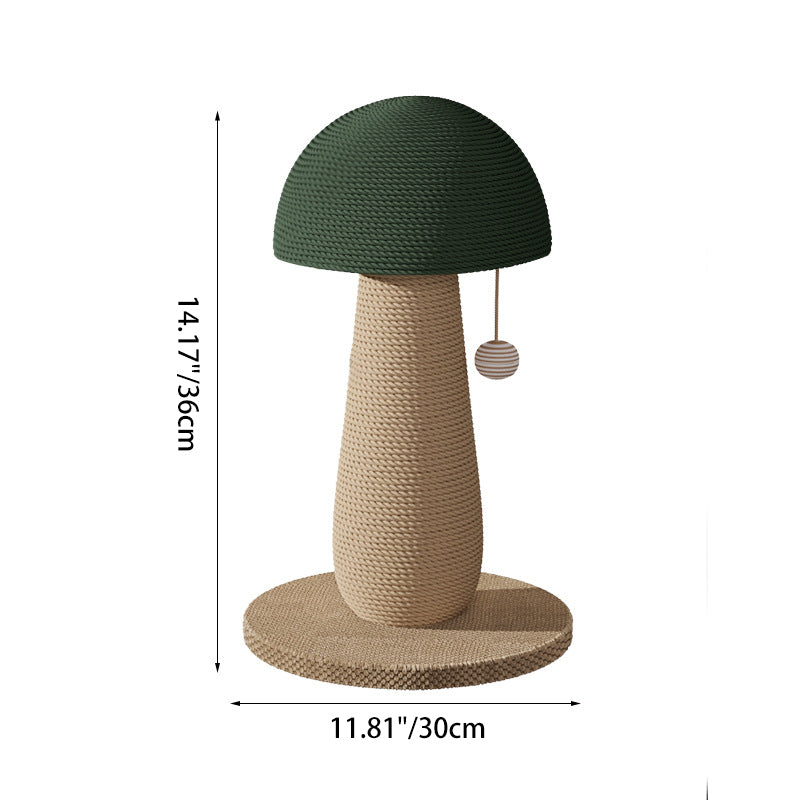 Contemporary Creative Cylindrical Mushroom-Shaped Clown Hat Medium Density Fiberboard Hemp Rope Cat Tower For Bedroom Cuvalon
