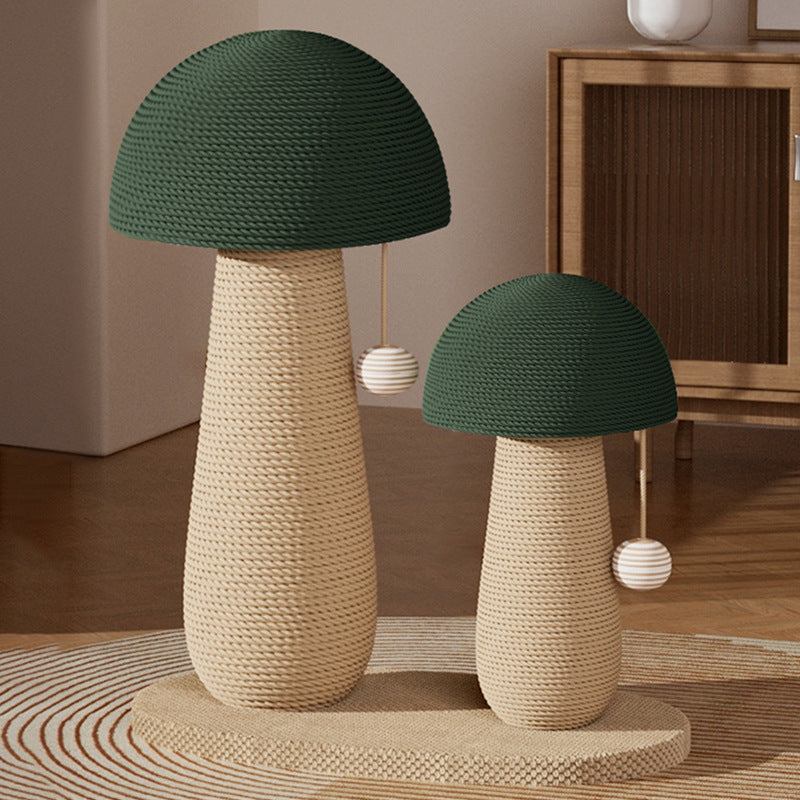 Contemporary Creative Cylindrical Mushroom-Shaped Clown Hat Medium Density Fiberboard Hemp Rope Cat Tower For Bedroom Cuvalon