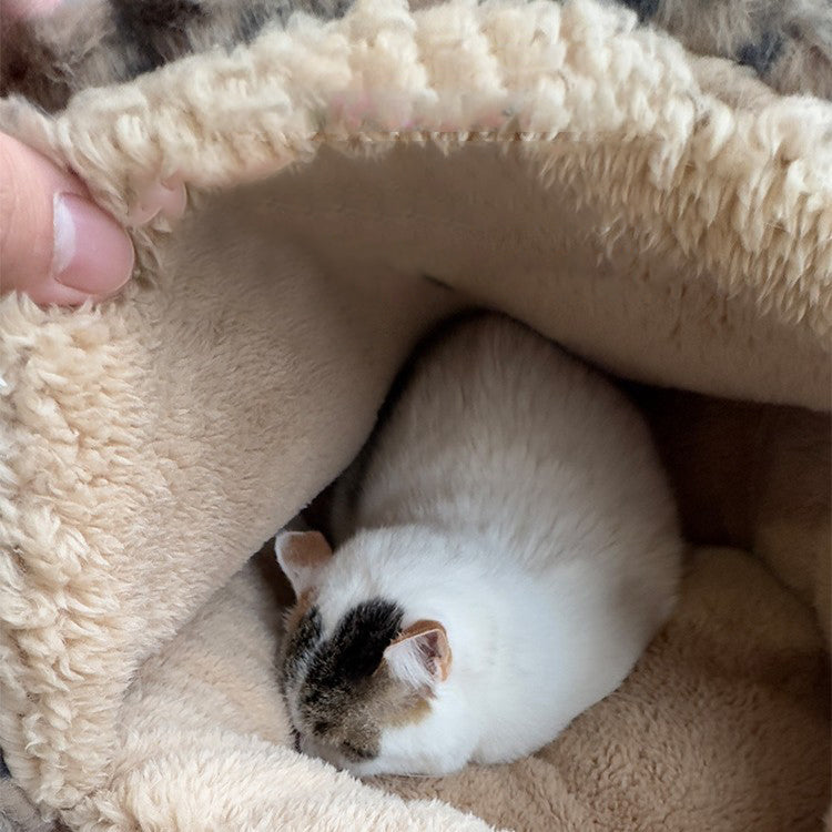 Contemporary Creative Round Arctic Fleece Long-Pile Plush Lambswool PP Cotton Colorful Warmth Pet Cat Bed Dog Bed For Bedroom Cuvalon