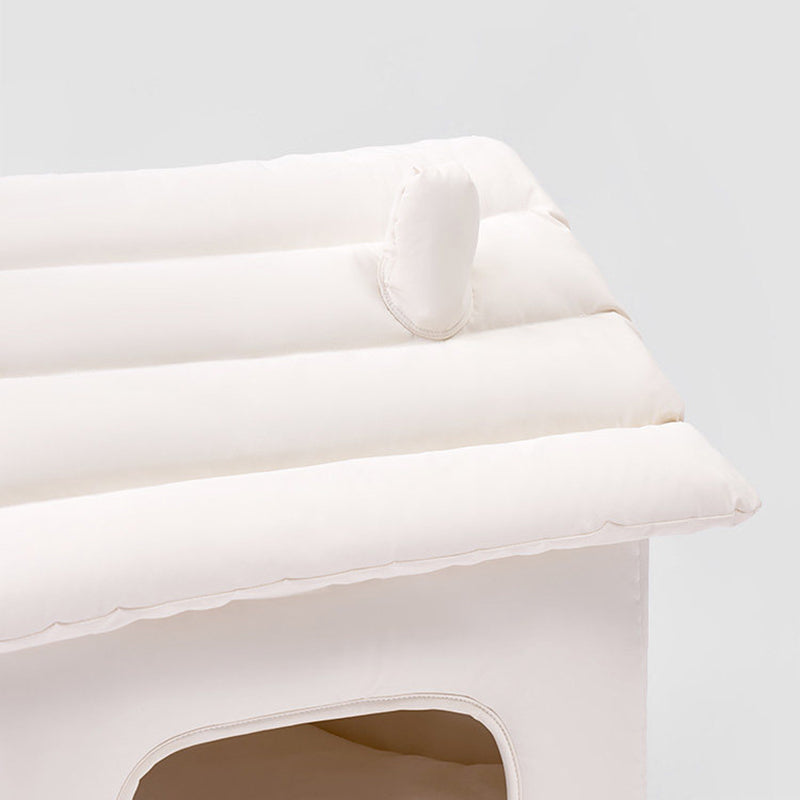Modern Minimalist House Shaped Plastic Polyester Cotton PP Cotton Pet Waterproof Dog Bed Cat Bed For Bedroom Cuvalon