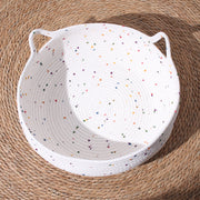 Contemporary Creative Cylindrical Cat Ear Design Cotton Rope Fabric Bamboo Cat Bed Toy Ball For Bedroom Cuvalon