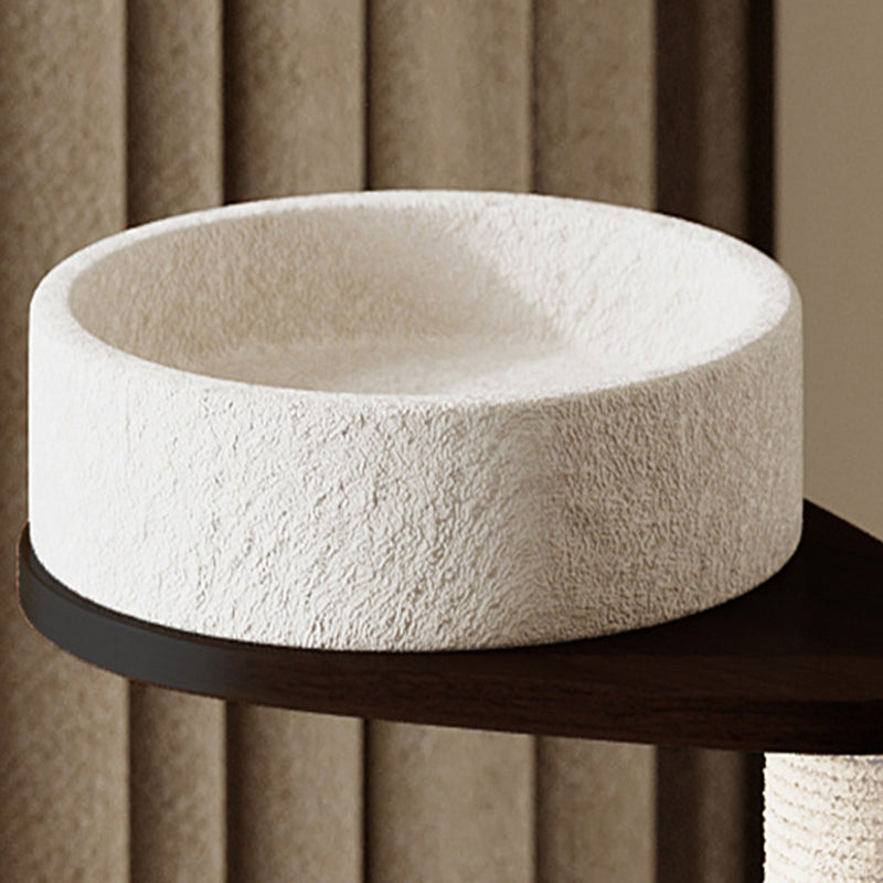 Contemporary Scandinavian Round Multi-Layer Solid Wood Panel Pine Stone Slab Multi-Functional Cat Tree For Living Room Cuvalon
