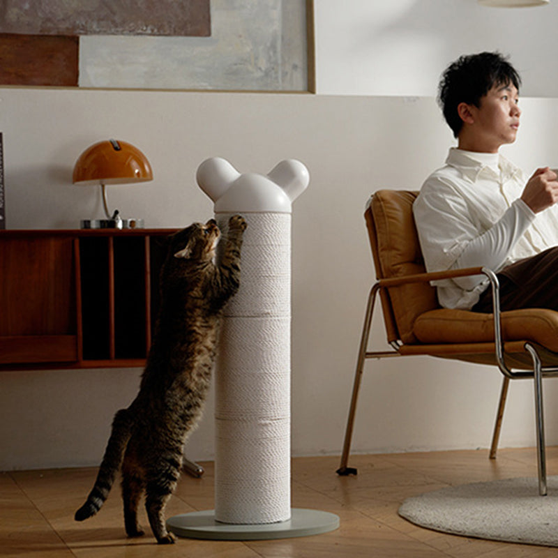 Contemporary Creative Cylinder HDPE Paper Rattan Cold-Rolled Steel Cat Tree For Bedroom Cuvalon