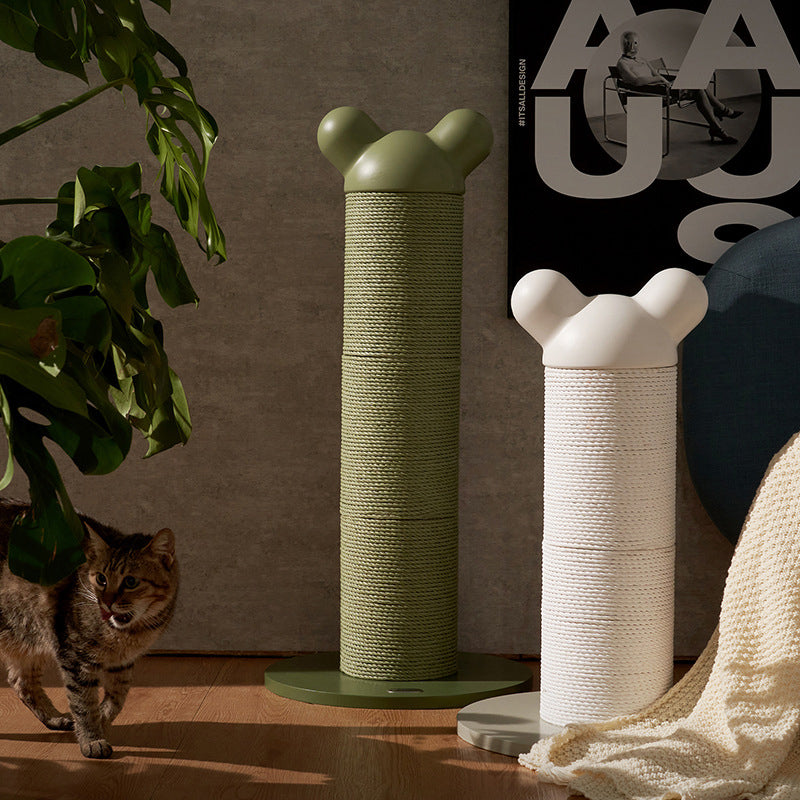 Contemporary Creative Cylinder HDPE Paper Rattan Cold-Rolled Steel Cat Tree For Bedroom Cuvalon