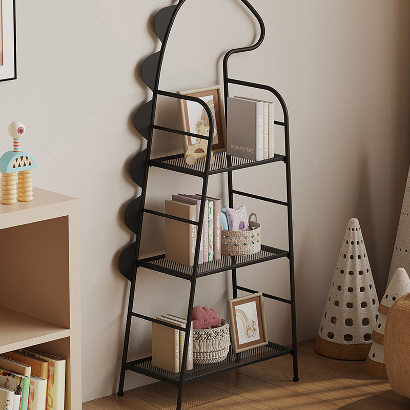 Contemporary Creative Rectangular Dinosaur-Shaped Iron Kids Storage Bookshelf 3-Tier For Living Room & Bedroom Cuvalon