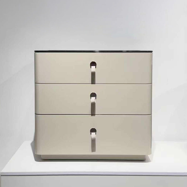 Modern Minimalist Nightstand: DTC Silent Sliding Rails - 3-Drawer Large Capacity Storage Bedside Table For Bedroom Cuvalon
