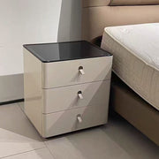 Modern Minimalist Nightstand: DTC Silent Sliding Rails - 3-Drawer Large Capacity Storage Bedside Table For Bedroom Cuvalon