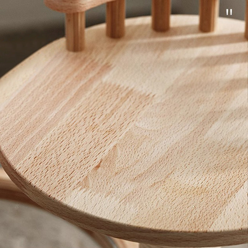 Contemporary Scandinavian Round Rubberwood Solid Wood Acrylic Kraft Paper Rope Cat Tree 4-Tier For Living Room Cuvalon