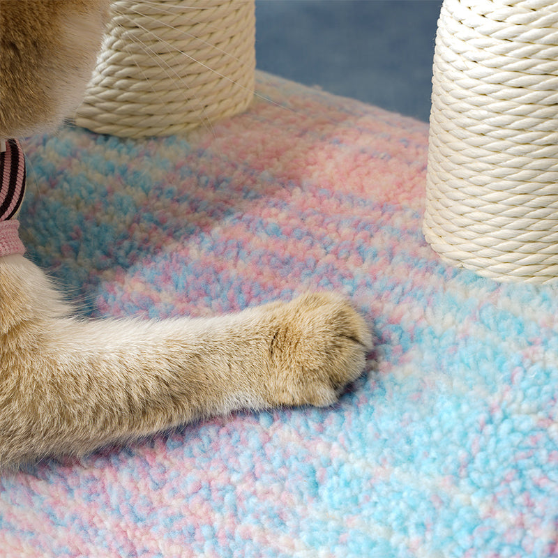 Contemporary Creative Round Particleboard Velvet Fabric Paper Rope Paper Tube Cat Bed For Bedroom Cuvalon