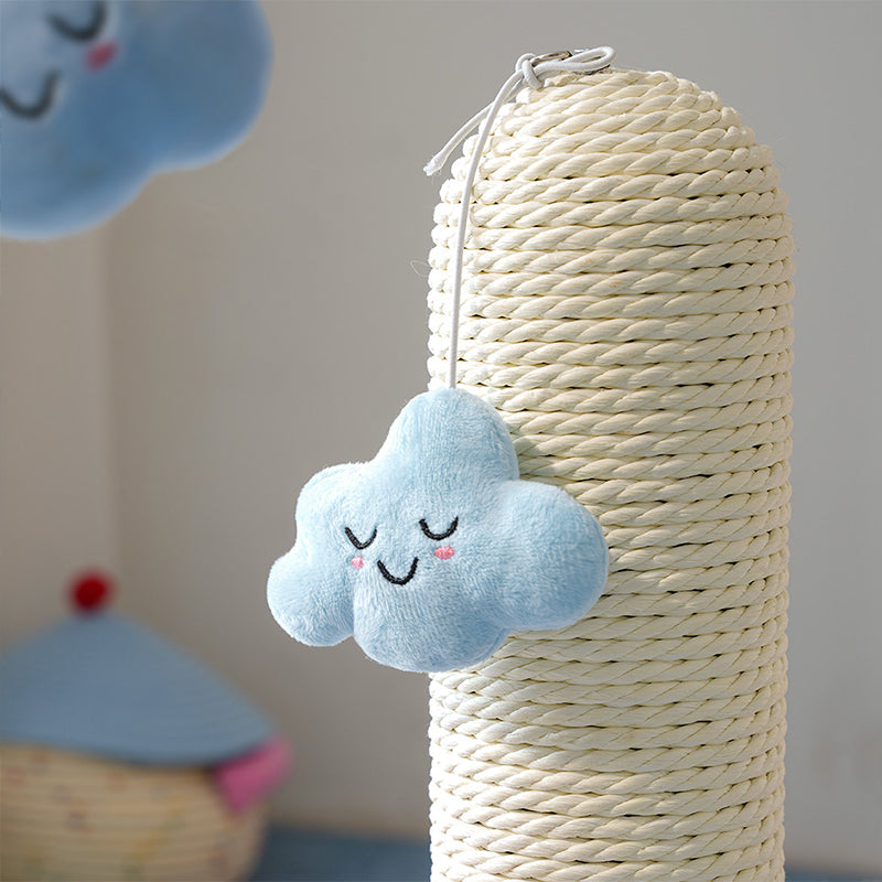 Contemporary Creative Round Particleboard Velvet Fabric Paper Rope Paper Tube Cat Bed For Bedroom Cuvalon