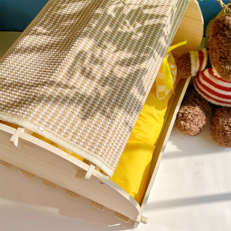 Contemporary Creative Rectangular Multi-Layer Solid Wood Panel Velvet Fabric Oxford Fabric Sisal Cat Scratcher Cat Bed For Bedroom Cuvalon