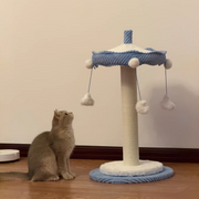 Contemporary Creative Round Medium-Density Fiberboard Corduroy Kraft Paper Rope Paper Tube Cat Tree For Living Room Cuvalon