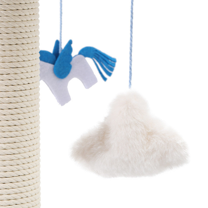 Contemporary Creative Round Medium-Density Fiberboard Corduroy Kraft Paper Rope Paper Tube Cat Tree For Living Room Cuvalon