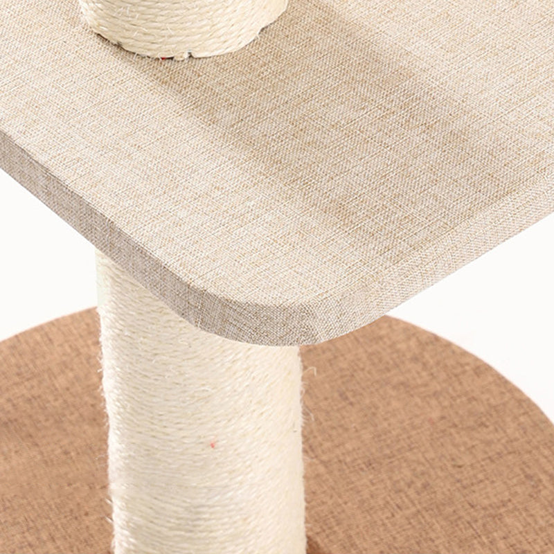 Contemporary Creative Square Particleboard Velvet Fabric Sisal Multi-Functional Cat Tree For Living Room Cuvalon