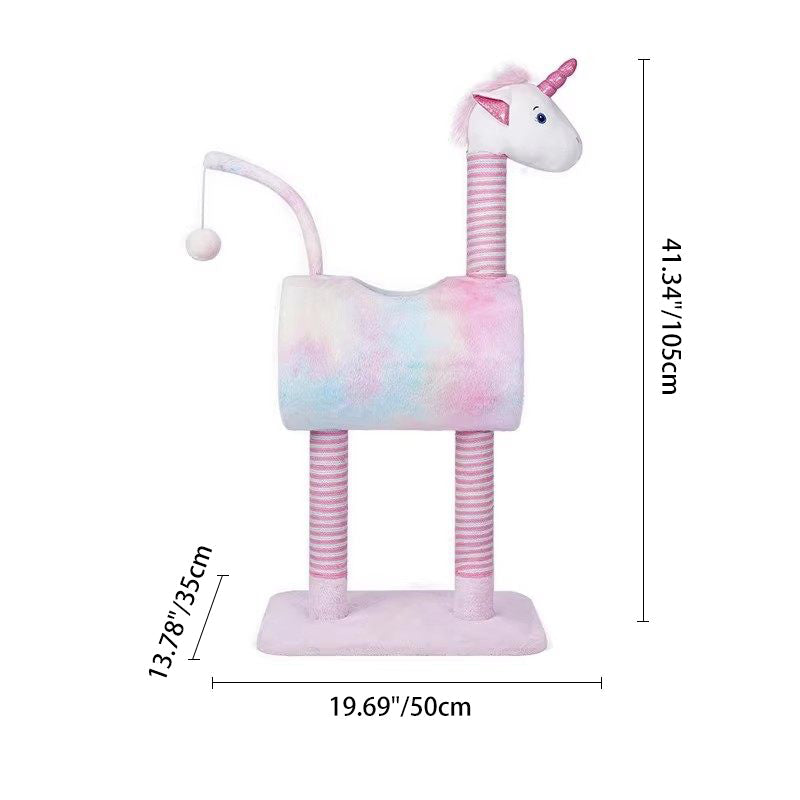 Contemporary Creative Round Medium-Density Fiberboard Velvet Fabric Jute Paper Tube Plastic Cat Tree For Living Room Cuvalon