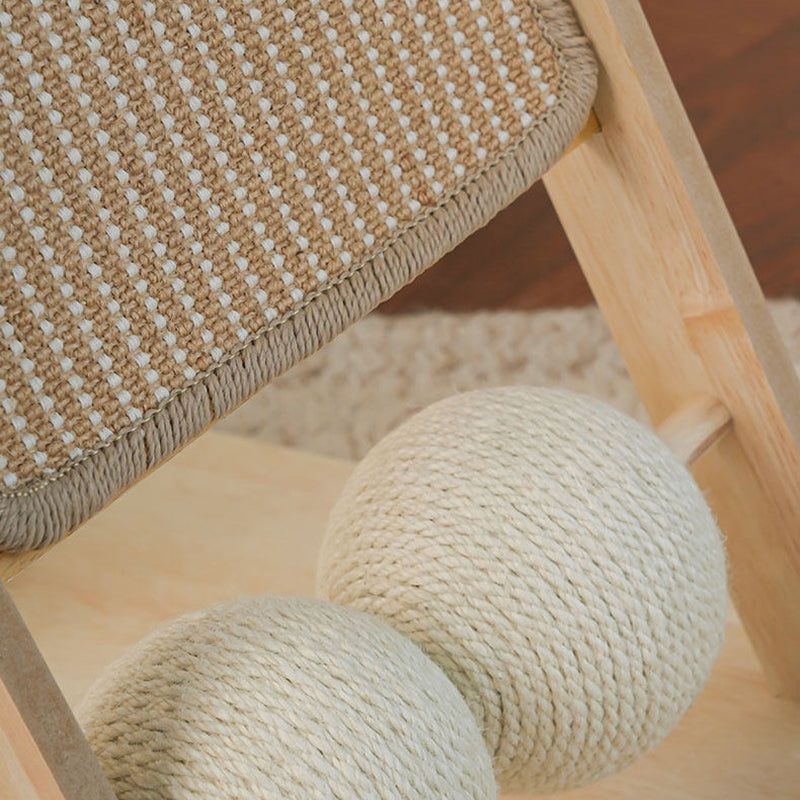 Contemporary Scandinavian Rectangular Medium-Density Fiberboard Hemp Mat Sisal Cat Tree For Living Room Cuvalon