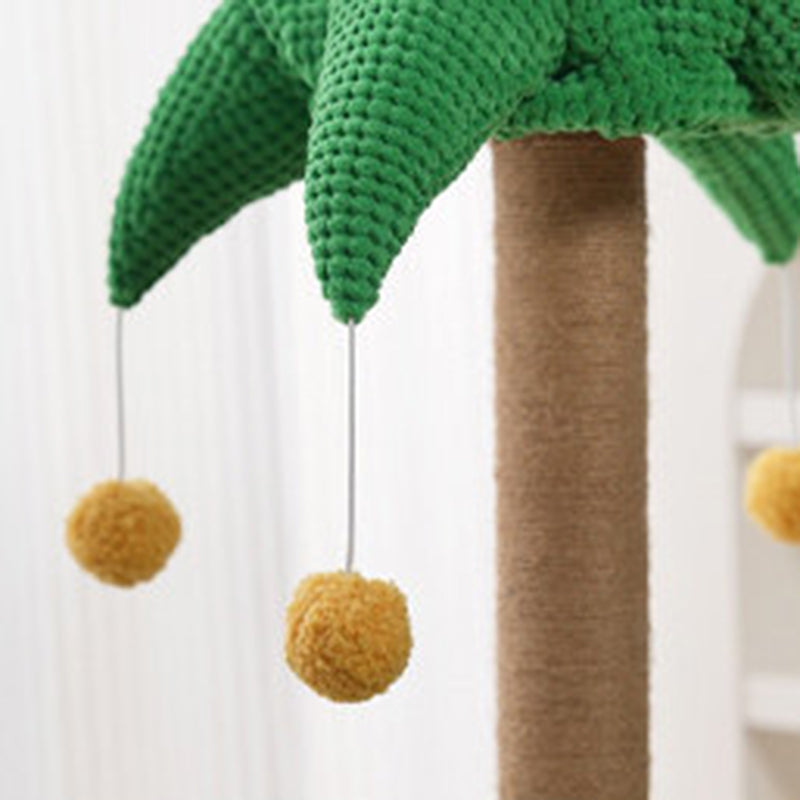 Contemporary Creative Round Medium-Density Fiberboard Velvet Fabric Sisal Coconut Tree Cat Tree For Living Room Cuvalon