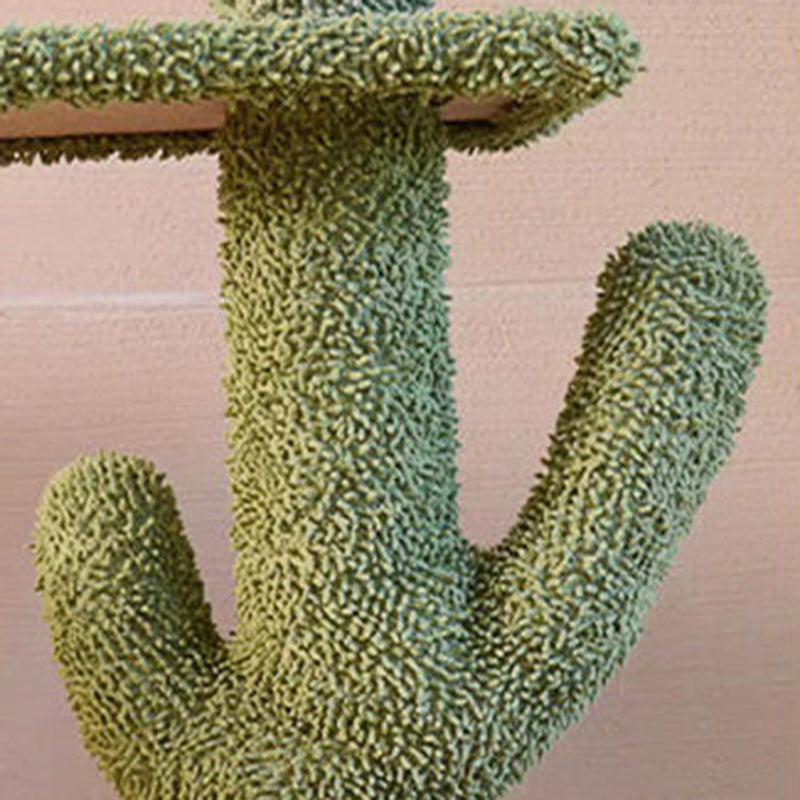 Contemporary Creative Rectangular Particleboard Velvet Fabric Sisal Paper Tube Cactus Cat Tree For Living Room Cuvalon