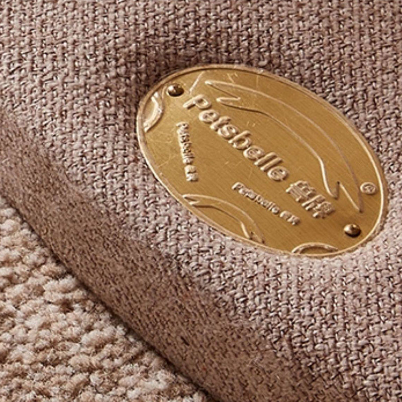 Contemporary Scandinavian Round Particleboard Velvet Fabric Sisal Paper Tube Cat Tree 3-Tier For Living Room Cuvalon