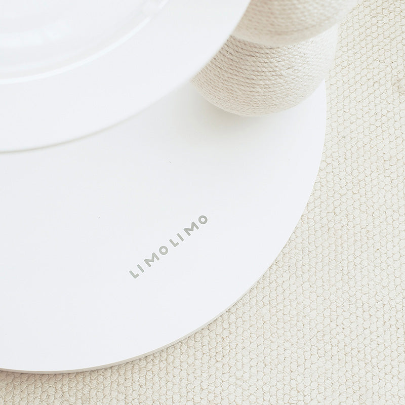 Contemporary Scandinavian Round Solid Pine Wood Medium-Density Fiberboard Iron Sisal Acrylic Cat Tree 5-Tier For Living Room Cuvalon
