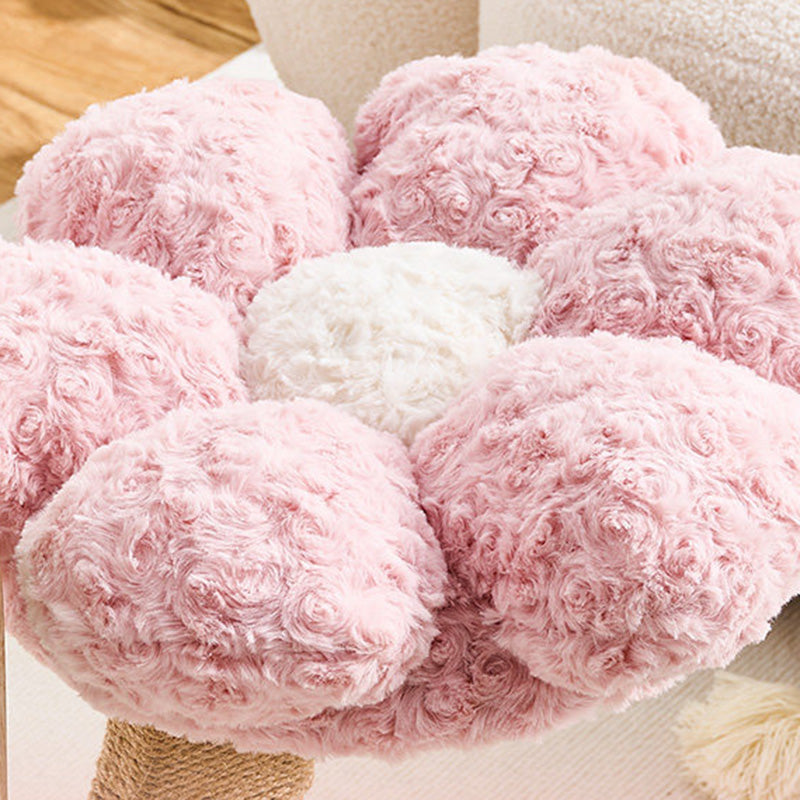 Contemporary Creative Round Multi-Layer Solid Wood Panel Medium-Density Fiberboard Sisal Hemp Rope Velvet Fabric Cat Tree 3-Tier For Living Room Cuvalon