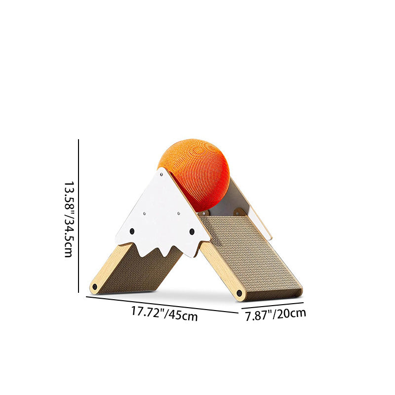 Contemporary Creative Triangular Medium-Density Fiberboard Corrugated Paper Sisal Snow Mountain Cat Tree For Bedroom Cuvalon