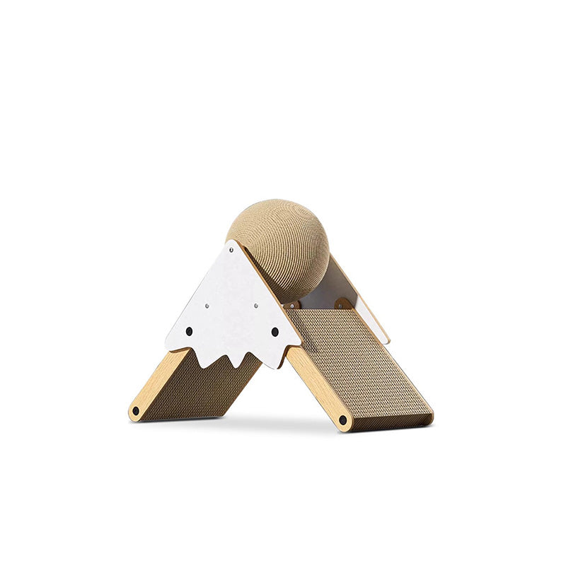 Contemporary Creative Triangular Medium-Density Fiberboard Corrugated Paper Sisal Snow Mountain Cat Tree For Bedroom Cuvalon