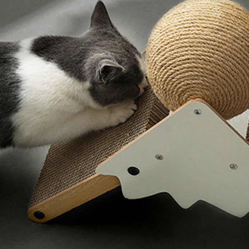 Contemporary Creative Triangular Medium-Density Fiberboard Corrugated Paper Sisal Snow Mountain Cat Tree For Bedroom Cuvalon