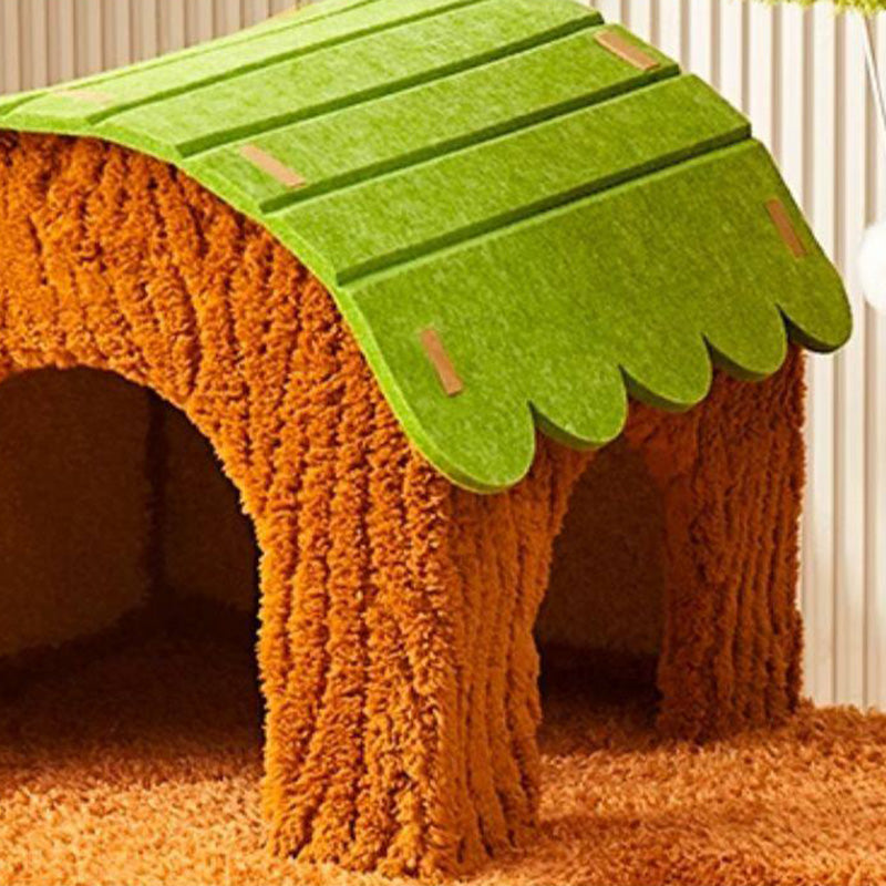 Contemporary Creative Rectangular Medium-Density Fiberboard Velvet Felt Sisal Tree House Cat Tree 2/3/4-Tier For Living Room Cuvalon