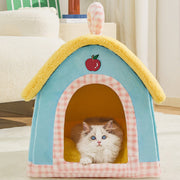 Contemporary Creative Square Velvet Corduroy PP Cotton Drip-Plastic Fabric Handheld Cat Bed For Bedroom Cuvalon