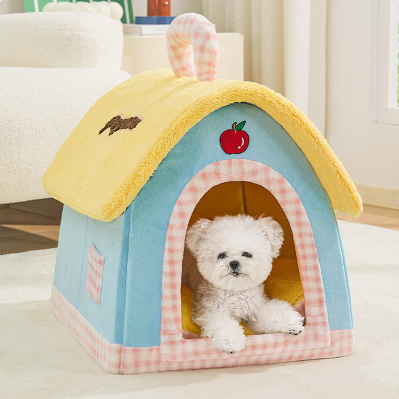 Contemporary Creative Square Velvet Corduroy PP Cotton Drip-Plastic Fabric Handheld Cat Bed For Bedroom Cuvalon