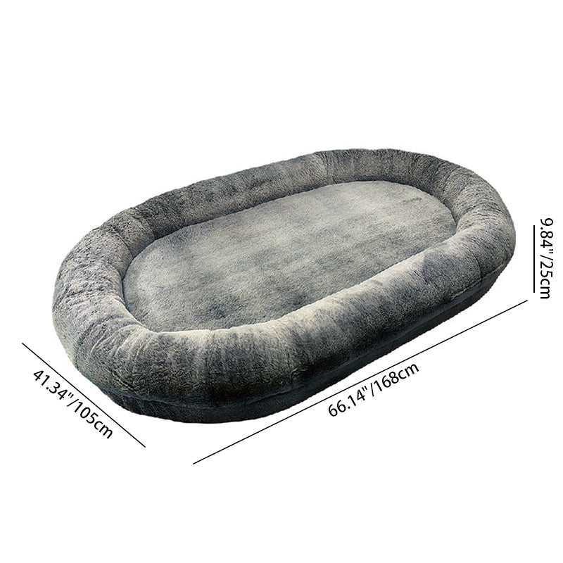 Contemporary Scandinavian Oval Pet Bed: Soft & Comfortable - Compressible Cat Bed For Bedroom Cuvalon