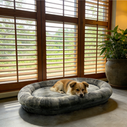 Contemporary Scandinavian Oval Pet Bed: Soft & Comfortable - Compressible Cat Bed For Bedroom Cuvalon