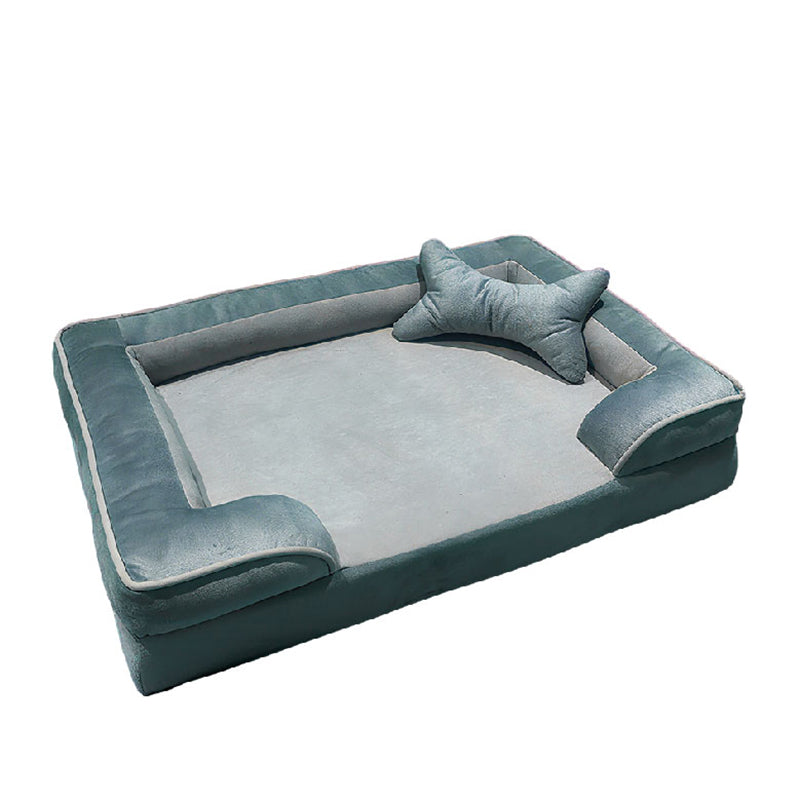 Contemporary Scandinavian Rectangular Pet Bed: Fence-Style Pillow - Compressible Cat Bed For Bedroom Cuvalon