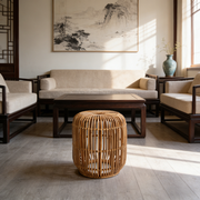 Modern Minimalist Bamboo Rattan Outdoor Side Table Lightweight, Durable, Eco-Friendly & Breathable Design For Patio And Garden Cuvalon