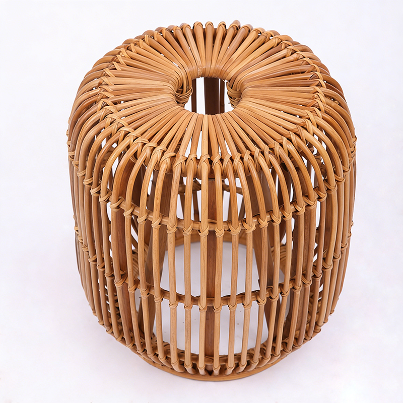Modern Minimalist Bamboo Rattan Outdoor Side Table Lightweight, Durable, Eco-Friendly & Breathable Design For Patio And Garden Cuvalon