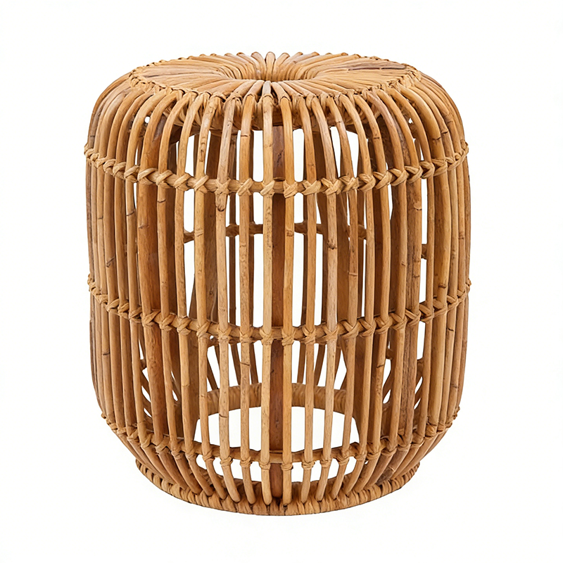 Modern Minimalist Bamboo Rattan Outdoor Side Table Lightweight, Durable, Eco-Friendly & Breathable Design For Patio And Garden Cuvalon