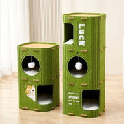 Modern Minimalist Rectangular Felt Board Cat Tree 2/3-Tier For Living Room Cuvalon