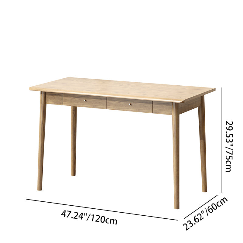 Modern Simplicity Desk & Chair Set - Solid Ash Wood, Sturdy, Stable, Natural Grain, Eco-Friendly Ergonomic For Home Office Cuvalon