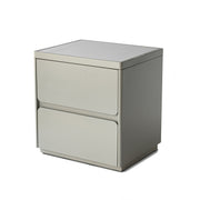 Modern Minimalist Rectangular Nightstand - MDF, Durable Structure, Smooth Surface & Quiet Storage For Bedroom Cuvalon