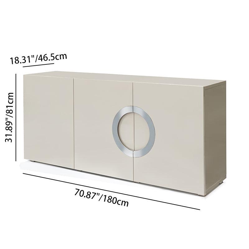 Modern Minimalist Rectangular Storage Cabinet - MDF: Ready-to-Use, Sturdy Stable & Easy-to-Clean Storage For Living Room Cuvalon