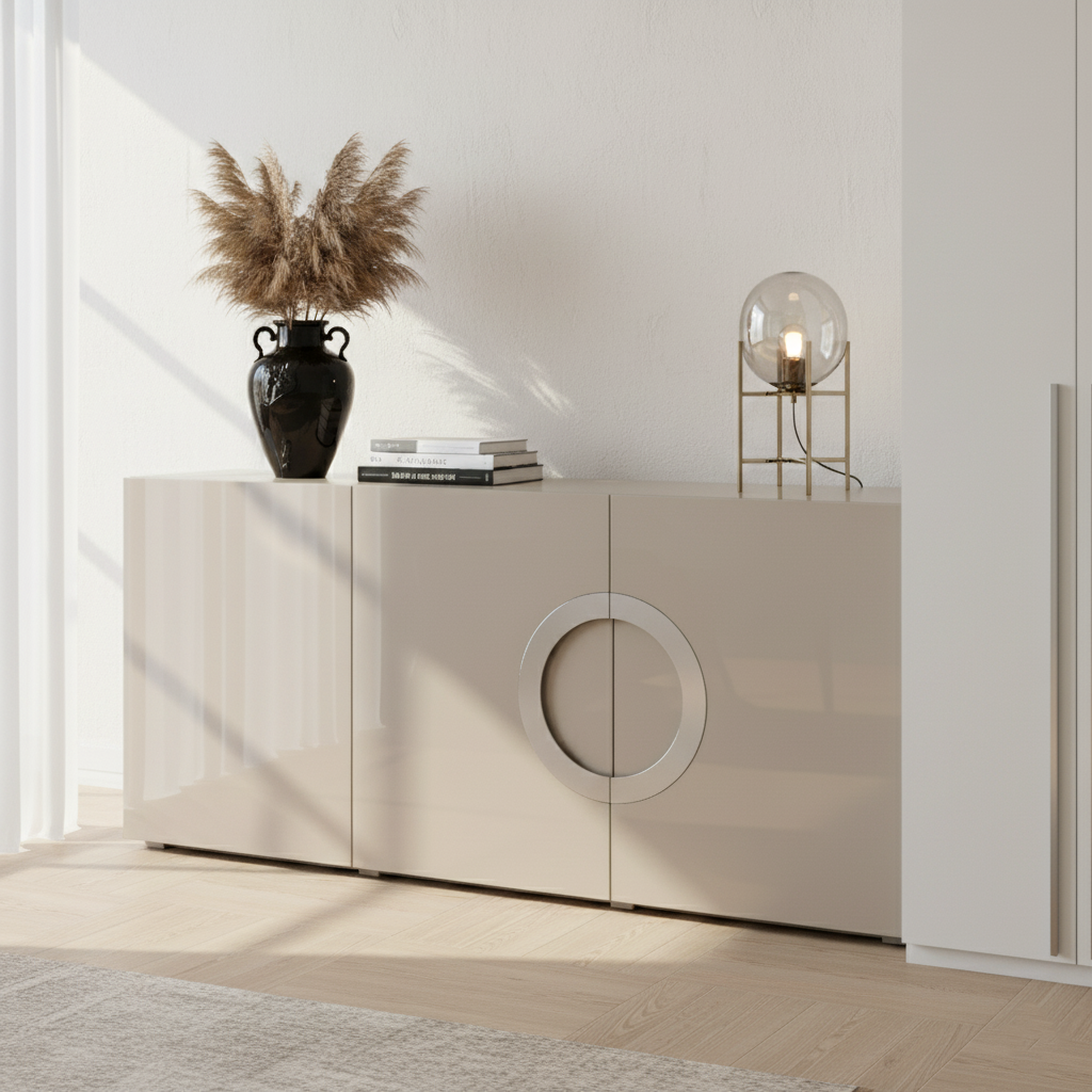 Modern Minimalist Rectangular Storage Cabinet - MDF: Ready-to-Use, Sturdy Stable & Easy-to-Clean Storage For Living Room Cuvalon