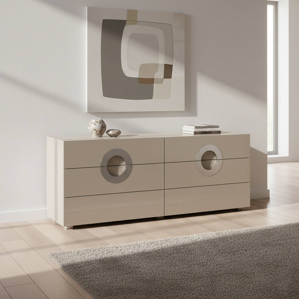 Modern Minimalist Rectangular Storage Cabinet - MDF: Large-Capacity, Sturdy Reinforced Frame, Clear Partitioning & Spacious Tabletop For Living Room, Bedroom & Storage Room Cuvalon