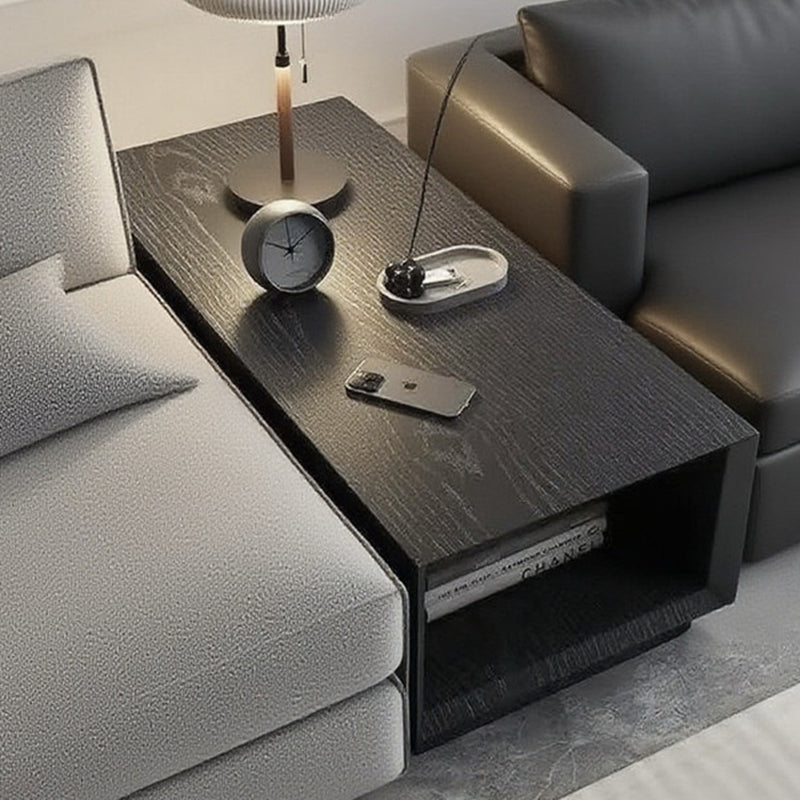 Modern Minimalist Rectangular Coffee Table - MDF: Layered Storage, Stable Support, Multi-Scenario Use & Scratch-Resistant For Living Room Cuvalon