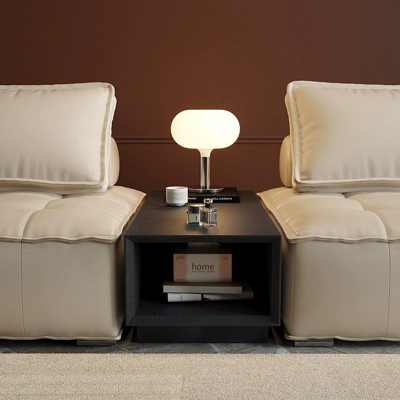 Modern Minimalist Rectangular Coffee Table - MDF: Layered Storage, Stable Support, Multi-Scenario Use & Scratch-Resistant For Living Room Cuvalon