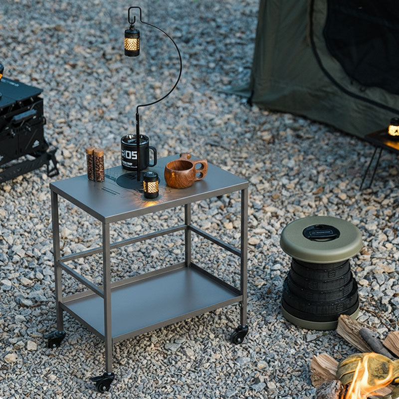 Versatile Outdoor Cart End Table - 2-Tier Movable Storage For Gardens & Outdoor Patios Cuvalon