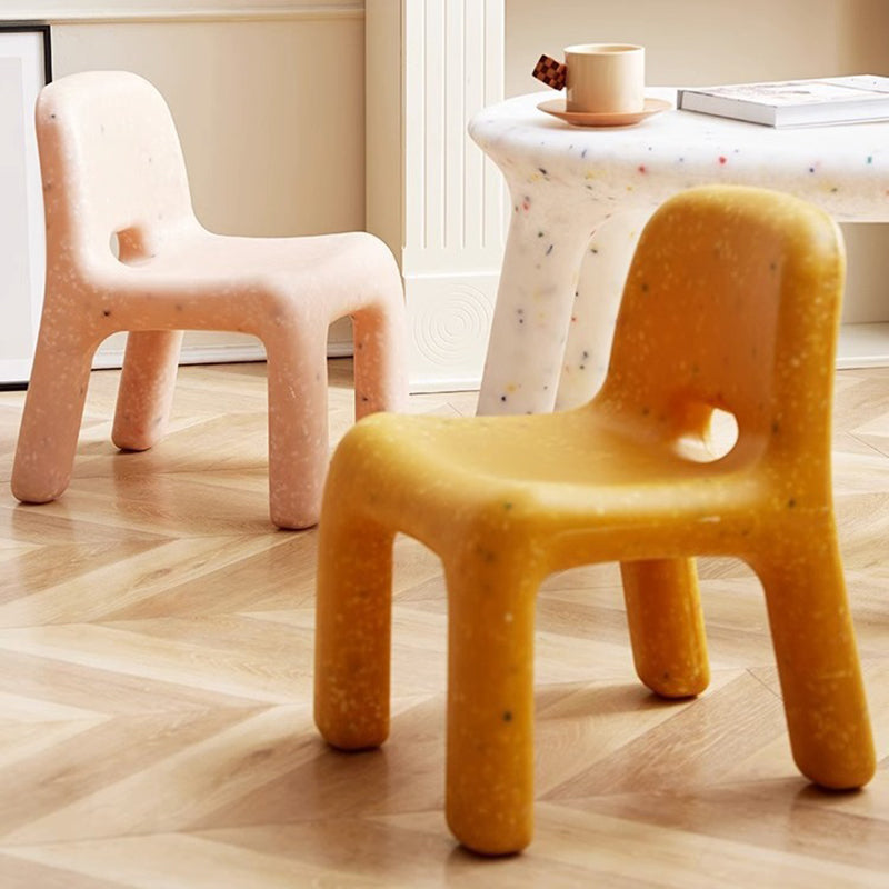 Contemporary Nordic PE Oval Kids Colorful Safe Desk & Chair Set For Living Room & Study Cuvalon